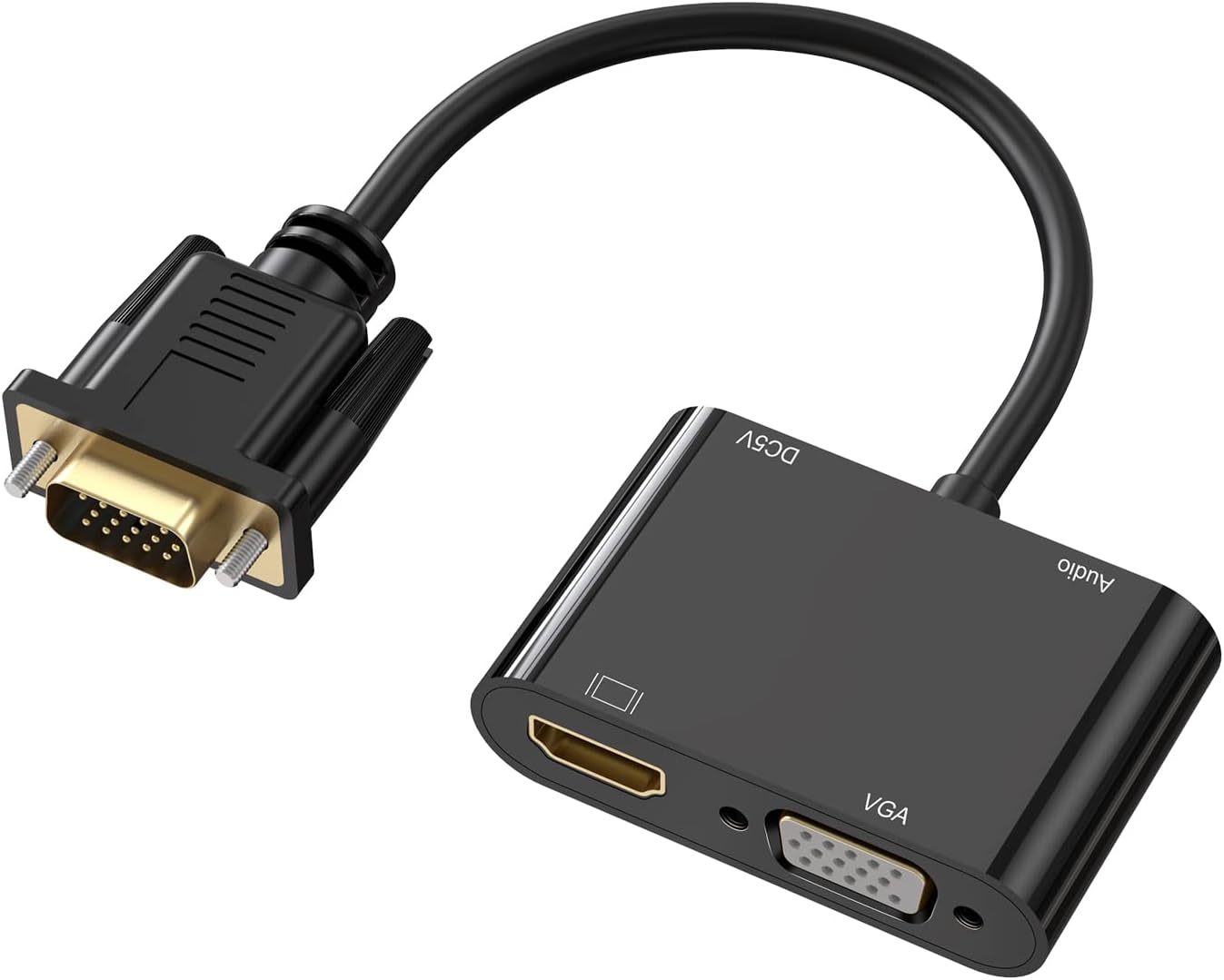 ADAPTADOR VGA MACHO A HDMI/VGA/AUX HEMBRA